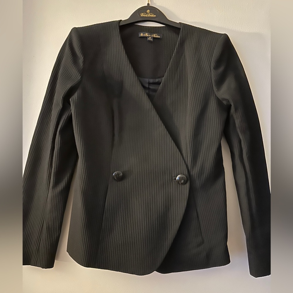 Black Brooks Brothers suit jacket.  Size 8p